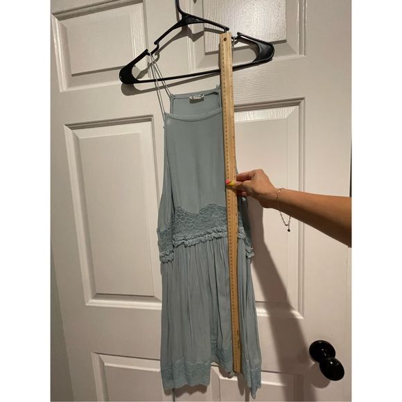 Free People Intimately Lace Inset Swing Dress W/Adjustable Waist String Size M - Picture 9 of 12